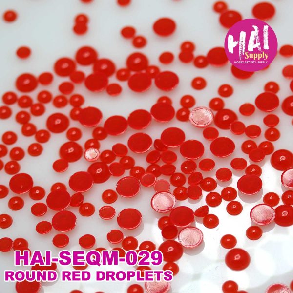 round red droplets sequins