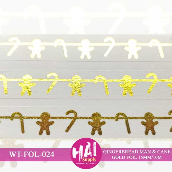 GOLD FOIL GINGERBREAD MAN & CANES