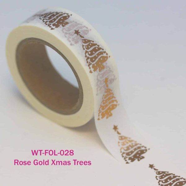 WT-FOL-028 - Rose Gold Foil Christmas Trees