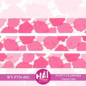 WT-PTN-002 - Pink Red Puffy Flowers