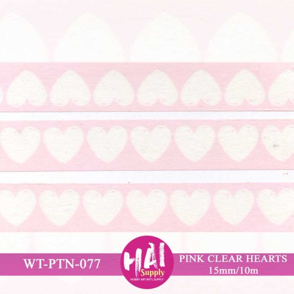 WT-PTN-077 - PINK CLEAR HEARTS