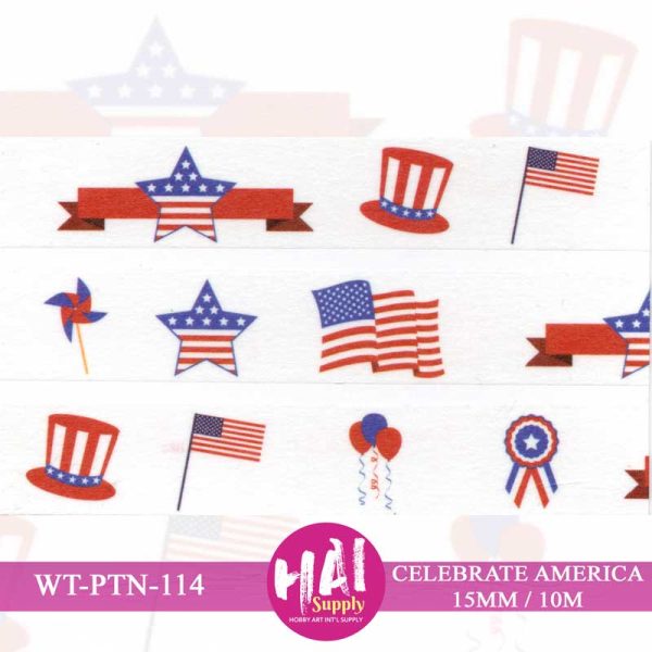 AMERICAN FLAG WASHI TAPE
