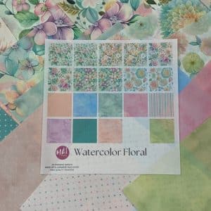 ADHESIVE 6x6 20PC WASHI SHEETS - WATERCOLOR FLORALS