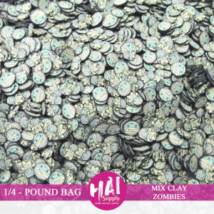 1/4 POUND - MIX CLAYS ZOMBIES, HALLOWEEN THEMED