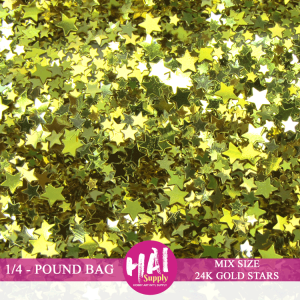1/4 Pound - 24k GOLD STARS MIX