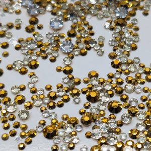 Golden Crystal Rhinestone Mix